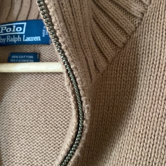Polo by Ralph Lauren tan Henley knit sweater - Picture 7 of 10